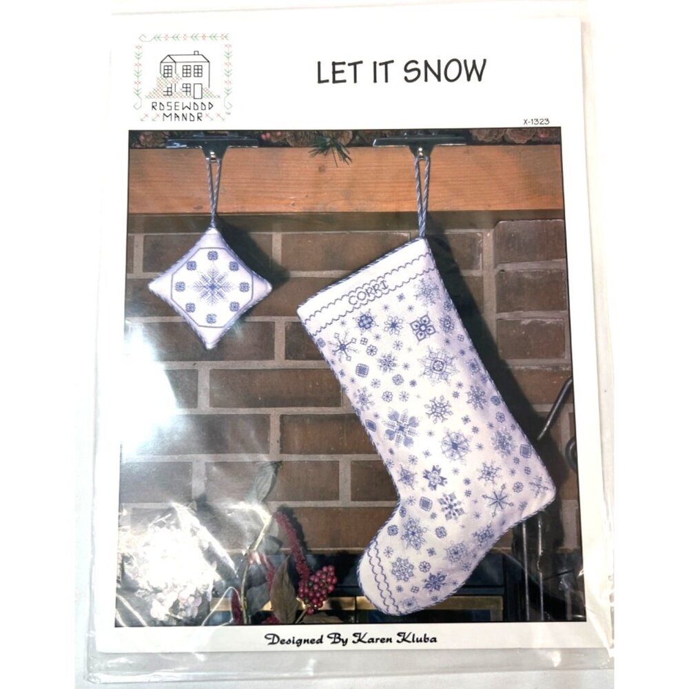 Let It Snow Cross Stitch Pattern By Rosewood Manor